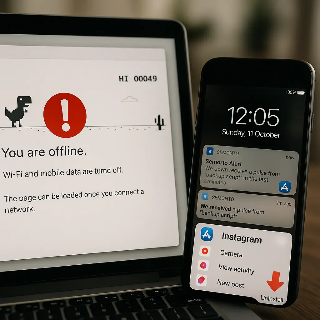 website downtime notifications